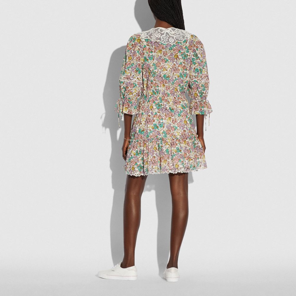 COACH®,Printed Mini Tiered Dress,,Scale View