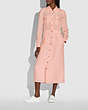 COACH®,LONG STRIPED VISCOSE DRESS,Viscose,Cloud Pink,Scale View