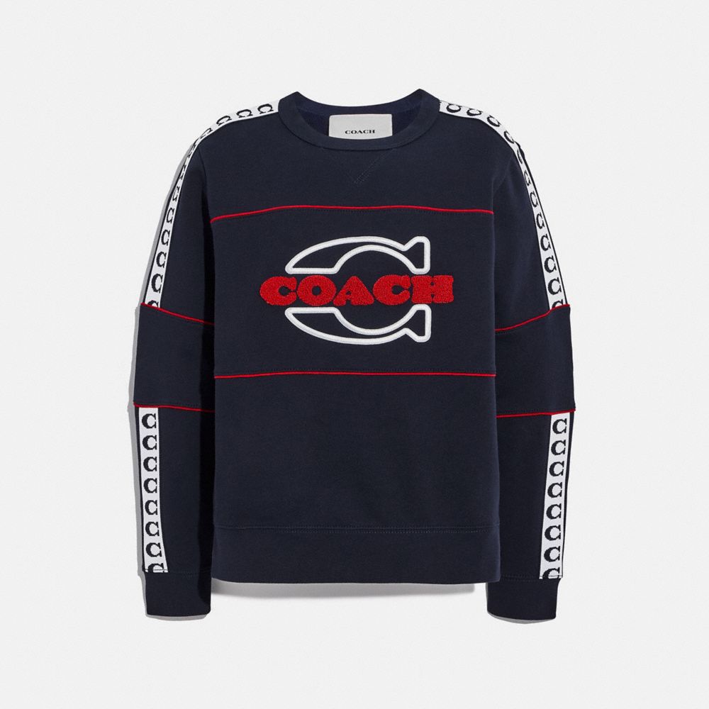 COACH®,Athletic Sweatshirt In Organic Cotton,,Front View