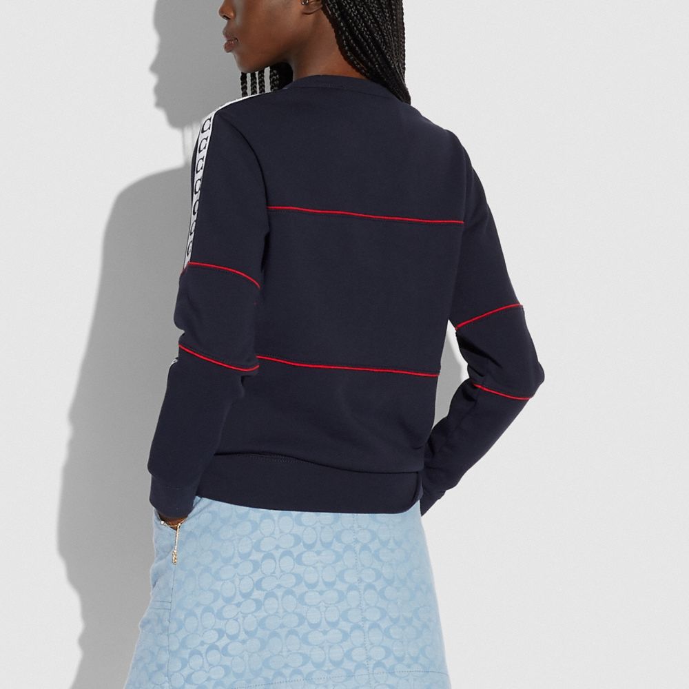 COACH®,Athletic Sweatshirt In Organic Cotton,,Scale View