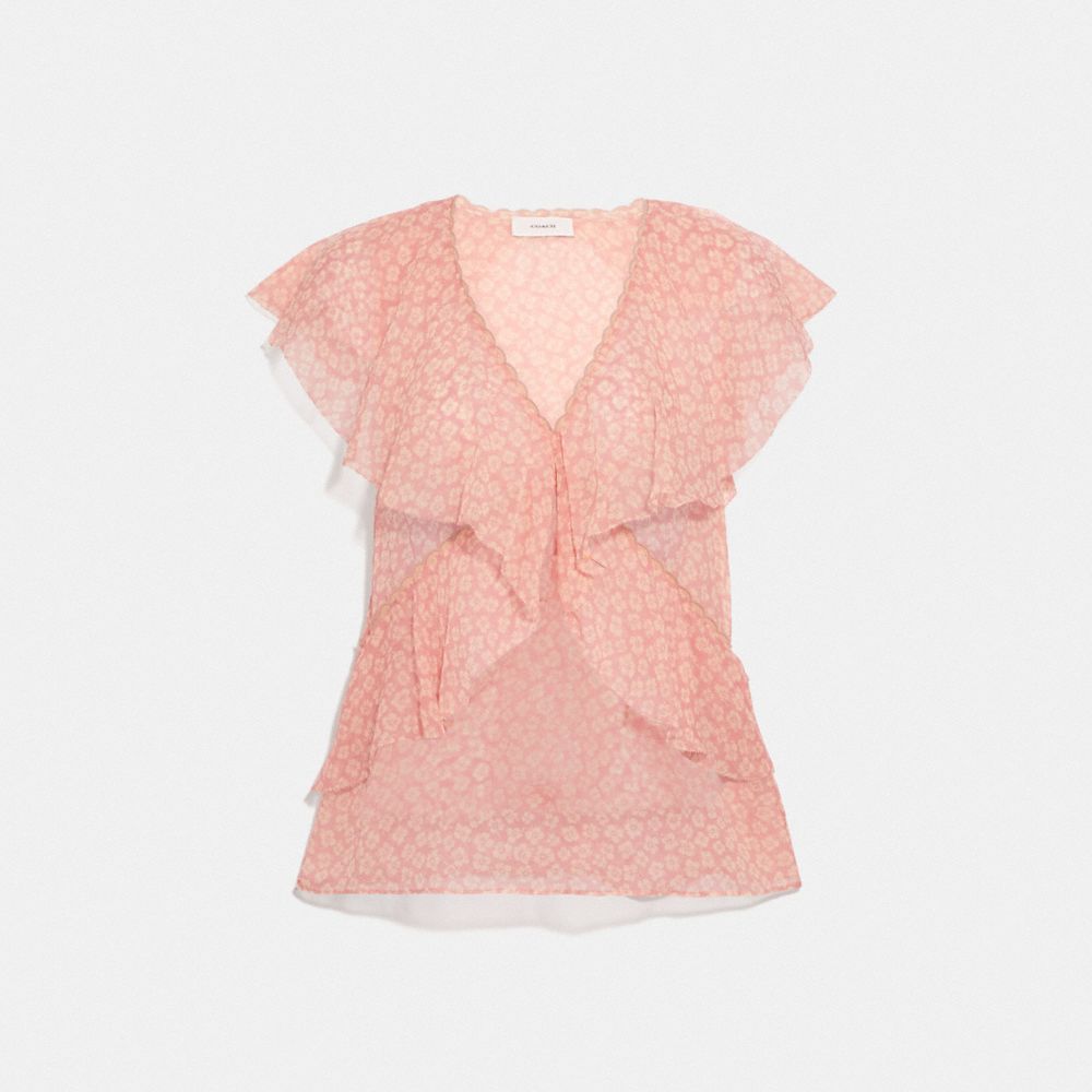 COACH®,パーティー トップ,ﾋﾟﾝｸ/ﾎﾜｲﾄ