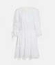 COACH®,MINI TIERED DRESS,cotton,White,Front View