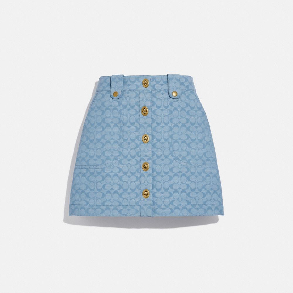 Chambray Mini Skirt
