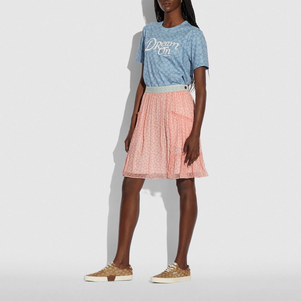 Jupe Mini à Ceinture En Denim