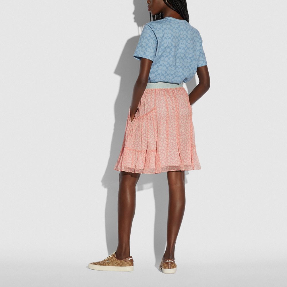 Jupe Mini à Ceinture En Denim