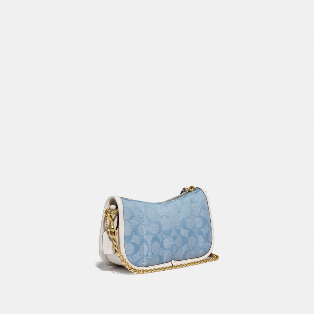 Swinger Bag 20 In Signature Chambray With Quilting