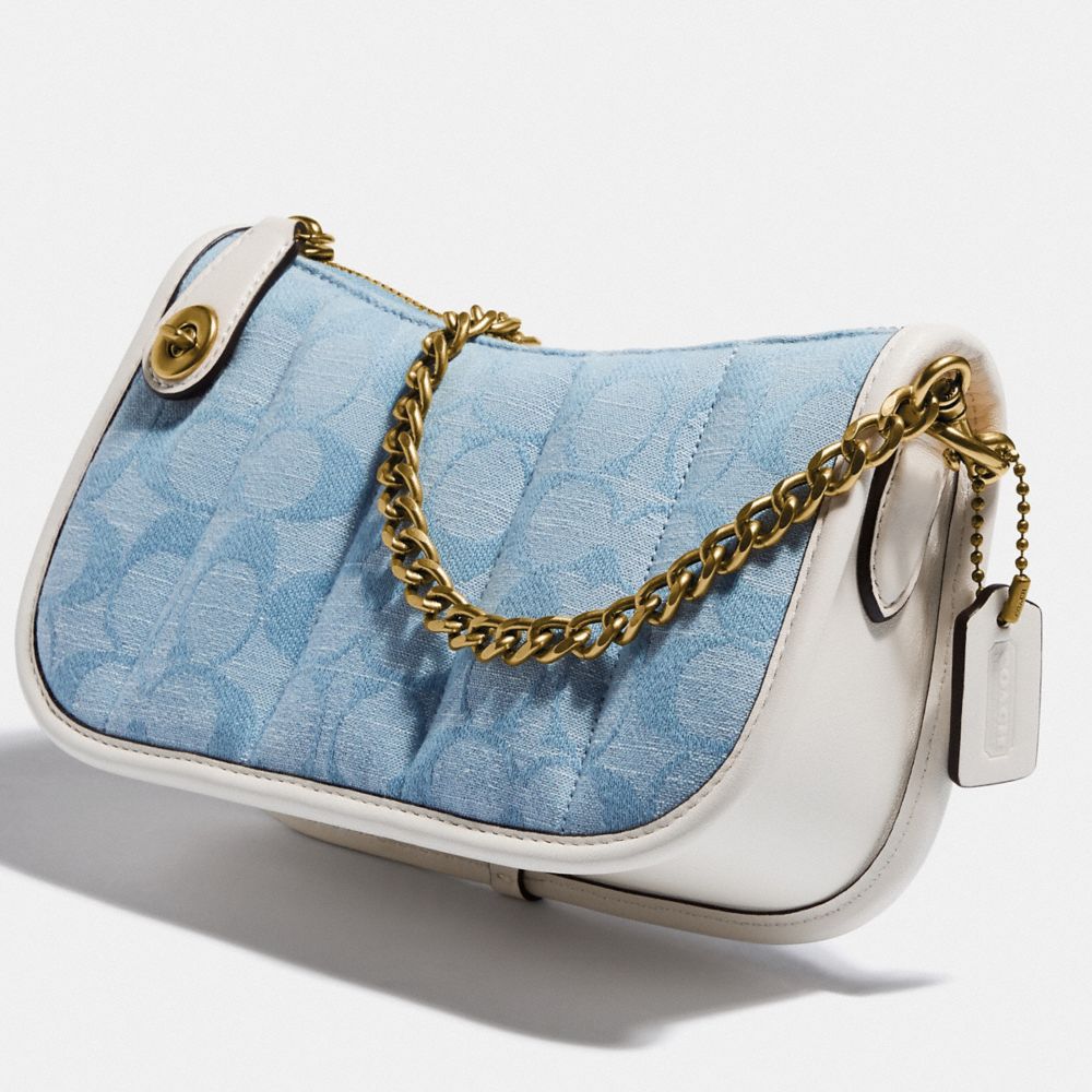 COACH® | Swinger 20 In Signature Chambray With Quilting