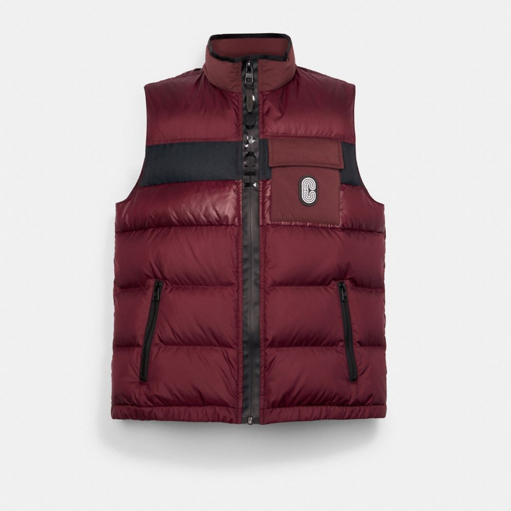 COACH®,DOWN VEST,Port Royale,Front View image number 0