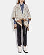 COACH®,SIGNATURE PONCHO,woolblend,Chalk Taupe,Detail View