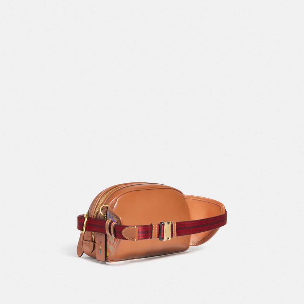 COACH® | Hitch Belt Bag In Rainbow Signature Canvas