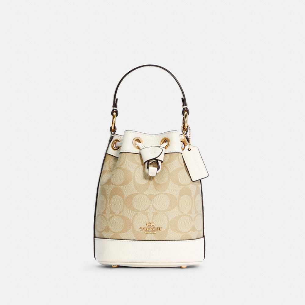 COACH Dempsey Drawstring Bucket Bag 15 In Signature Canvas