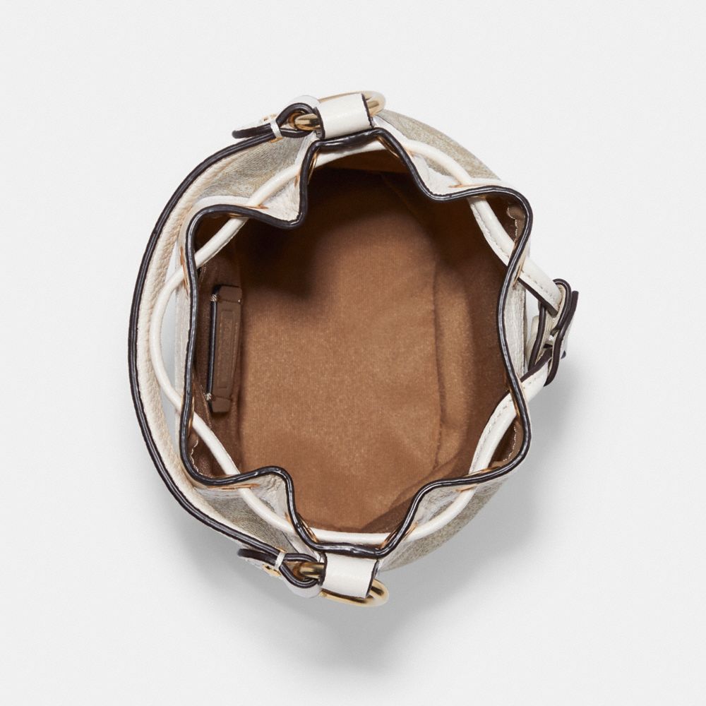 COACH®,デンプシー ドローストリング バケット 15 シグネチャー キャンバス,