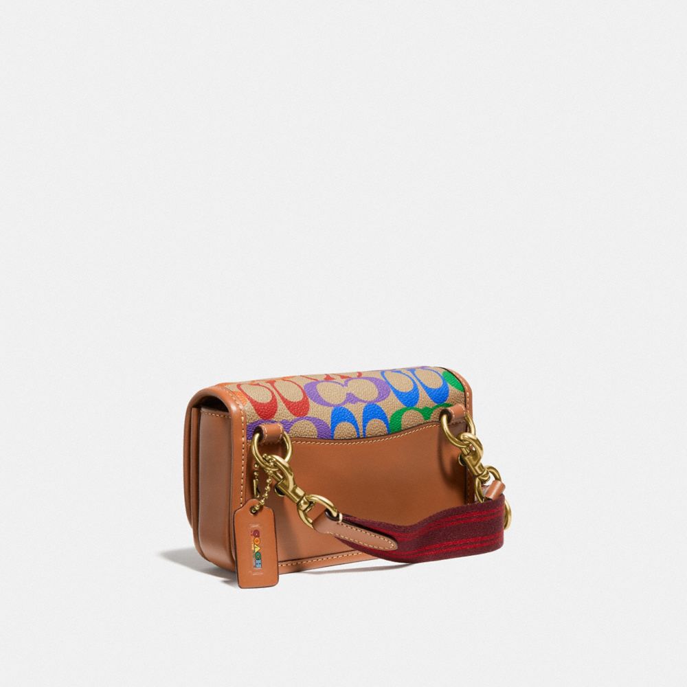 COACH Phone Crossbody In Rainbow Signature Canvas