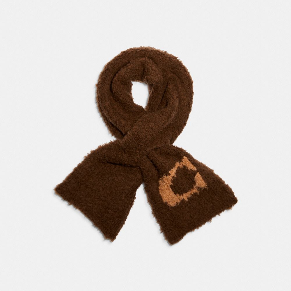 Écharpe en tricot sherpa