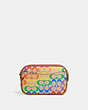 COACH®,WILLOW CAMERA BAG IN RAINBOW SIGNATURE CANVAS,Signature Coated Canvas,Small,Brass/Tan Natural Multi,Back View