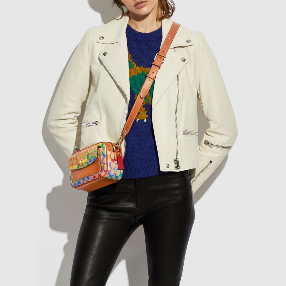Willow Camera Bag In Rainbow Signature Canvas
