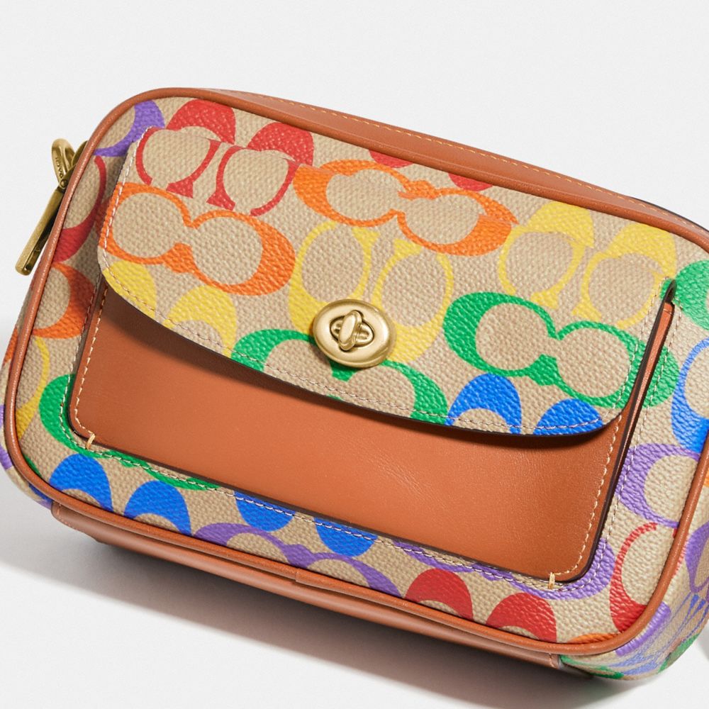 COACH® | Willow Camera Bag In Rainbow Signature Canvas