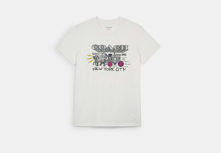 COACH®,ART SCHOOL T-SHIRT,Other,White,Front View