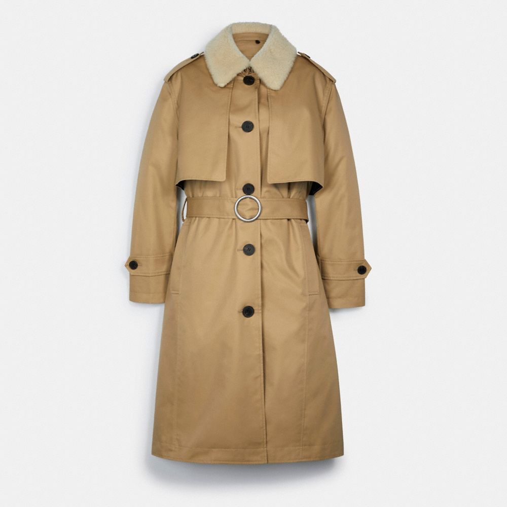 COACH Trench Coat With Reversible Buffalo Plaid Liner