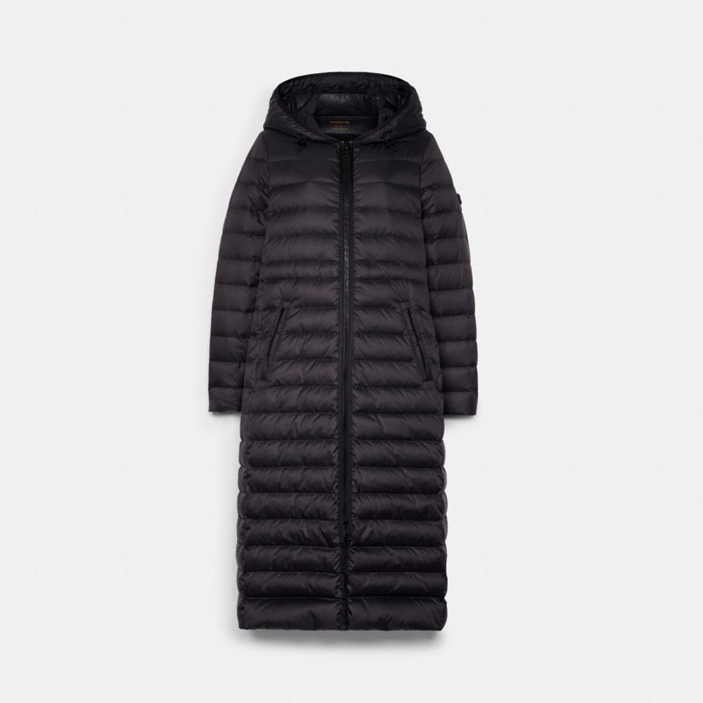 Coach long puffer coat sale