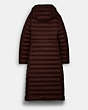 COACH®,LONG DOWN COAT WITH HOOD,Other,Burgundy,Back View