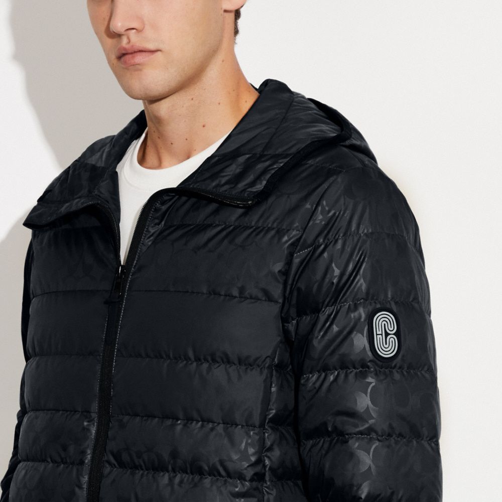 Coach black hot sale puffer jacket