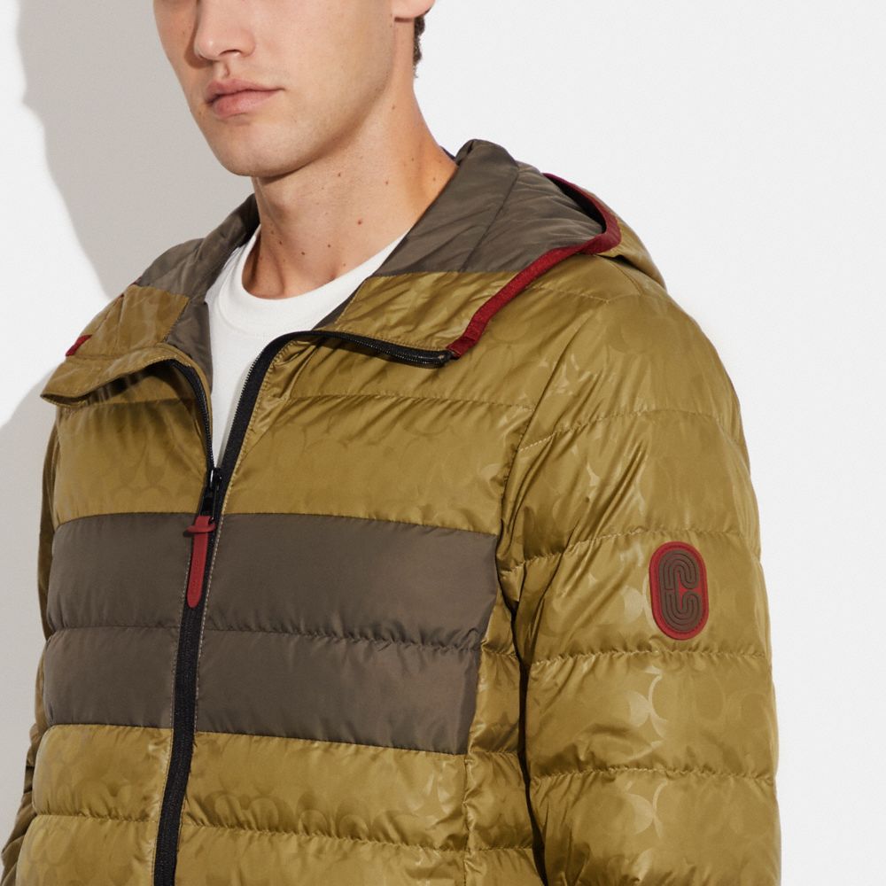 Nylon Hooded Coach Jacket for Men