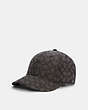 COACH®,SIGNATURE JACQUARD CAP,cotton,GRAPHITE,Front View