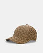 COACH®,SIGNATURE JACQUARD CAP,cotton,KHAKI,Front View