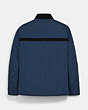 COACH®,QUILTED DIAMOND JACKET,Ombre Blue,Back View