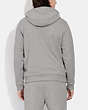 COACH®,SIGNATURE TAPE HOODIE,cotton,Light Heather Grey,Scale View