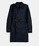 COACH®,TRENCH COAT,cotton,Black,Front View