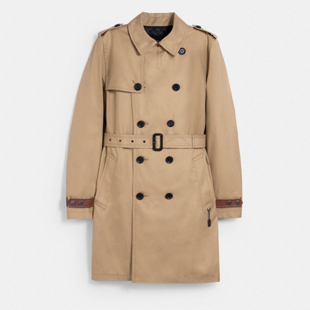 Coach trench hot sale coat black