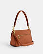 COACH®,SOFT TABBY SHOULDER BAG,Smooth Leather/Suede,Medium,Brass/Burnished Amber,Angle View