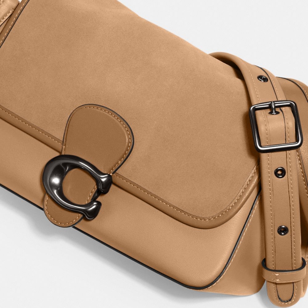 COACH®,Soft Tabby Shoulder Bag,Leather,Suede,Shoulder Bag,Logo,Metal,Mixed Media,Gold Metal,Casual,,Closer View