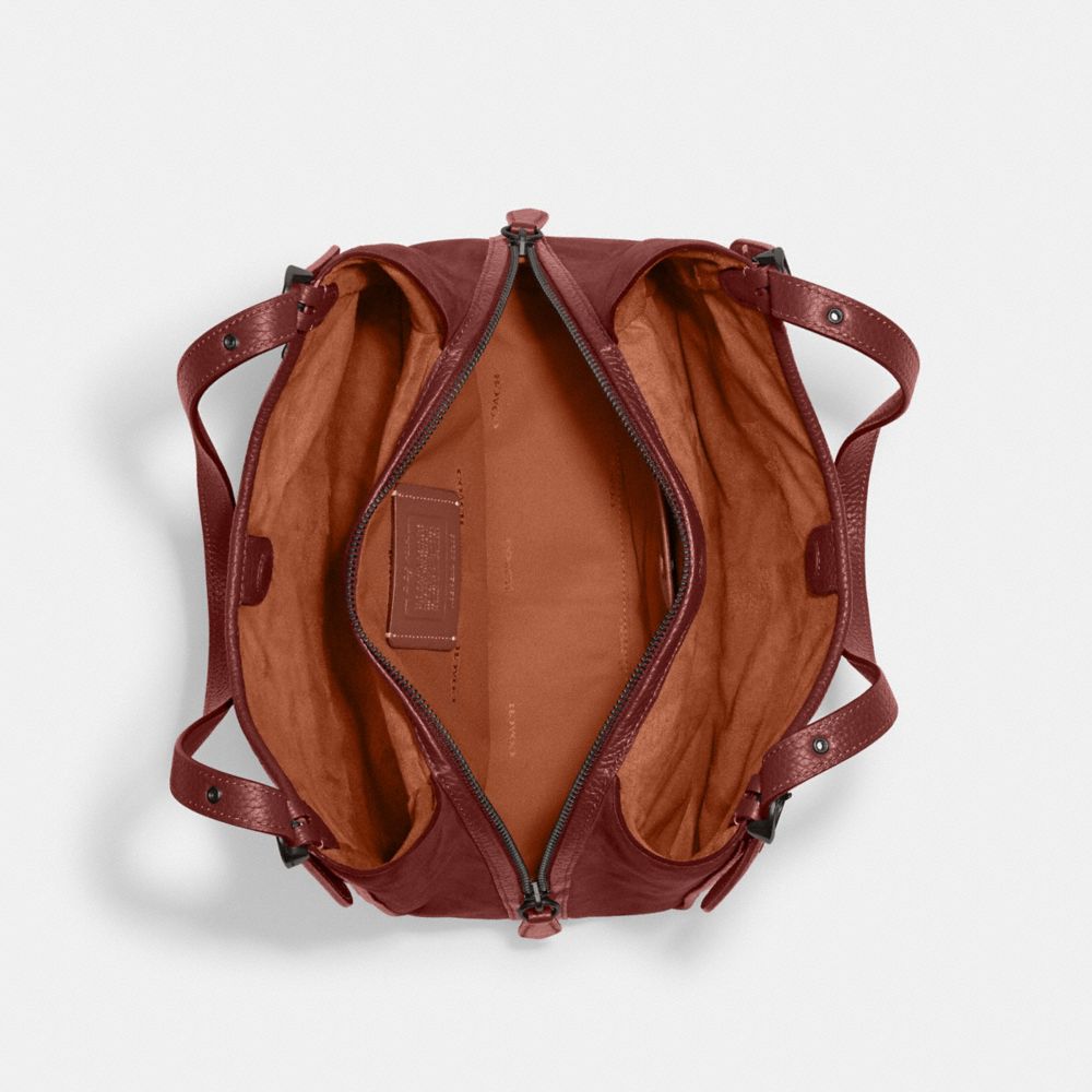 COACH®,Lori Shoulder Bag,Leather,Suede,Shoulder Bag,Metal,Logo,Adjustable,Brass,Casual,,Inside View,Top View