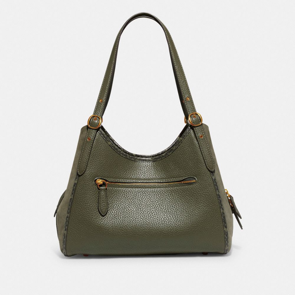 Coach Solid Green Leather Shoulder Bag One Size - 78% off