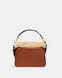 COACH®,BEAT SHOULDER BAG,Shearling/Smooth Leather/Suede,Medium,Brass/1941 Saddle Natural,Back View