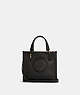 COACH®,DEMPSEY TOTE BAG 22 WITH COACH PATCH,Pebbled Leather,Medium,Gold/Black,Front View