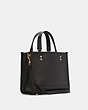 COACH®,DEMPSEY TOTE BAG 22 WITH COACH PATCH,Pebbled Leather,Medium,Gold/Black,Angle View