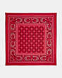COACH®,HERITAGE PRINT BANDANA,cotton,Red Apple,Front View