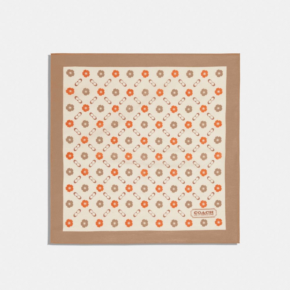 COACH®,ティー ローズ プリント ハンカチ,ファッション雑貨,ﾄｰﾌﾟ