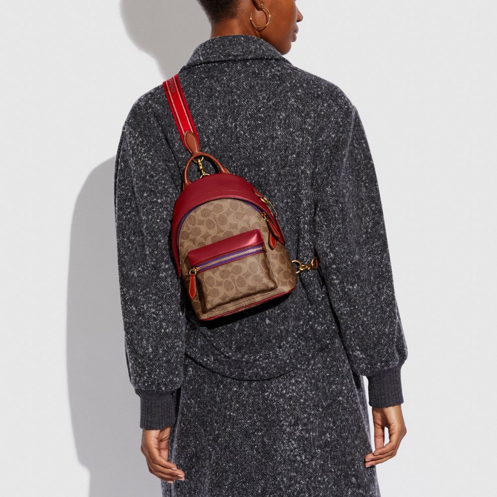COACH®: Charter Backpack 18 In Colorblock Signature Canvas