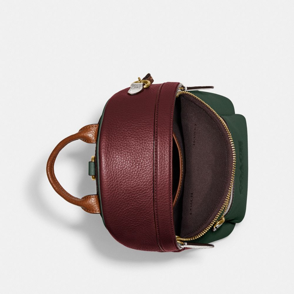 COACH®,QA_AUTO_COLORBLOCK LEATHER CHARTER BACKPACK 18,,Inside View,Top View