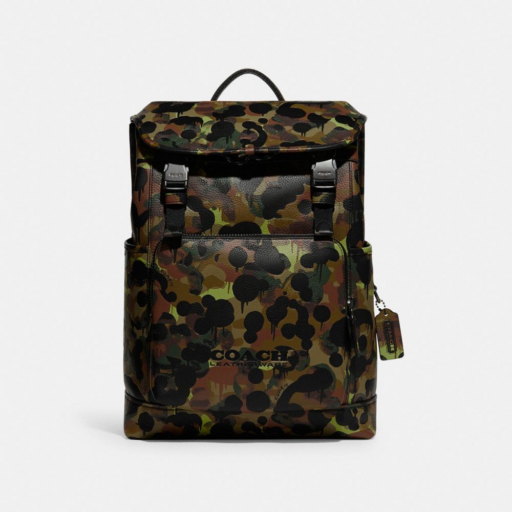 Coach mens deals camo backpack