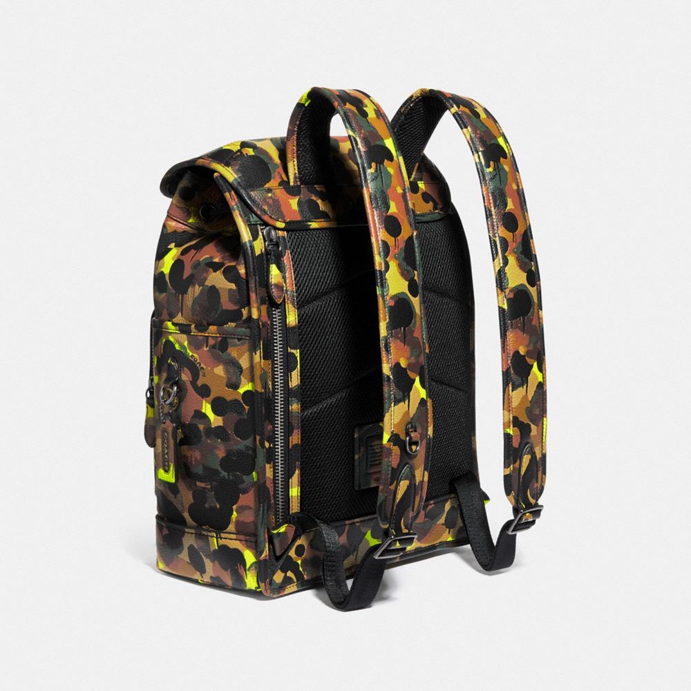 COACH® | League Flap Backpack With Camo Print