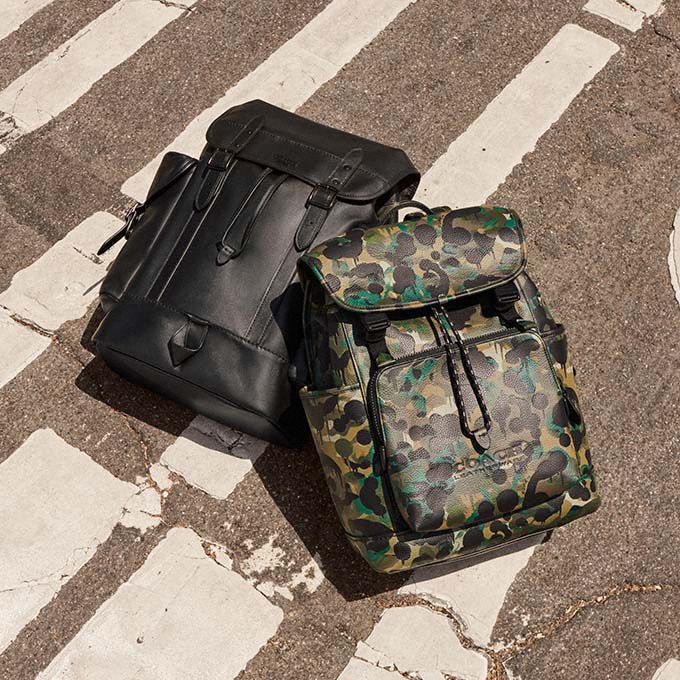 Coach hot sale camo backpack