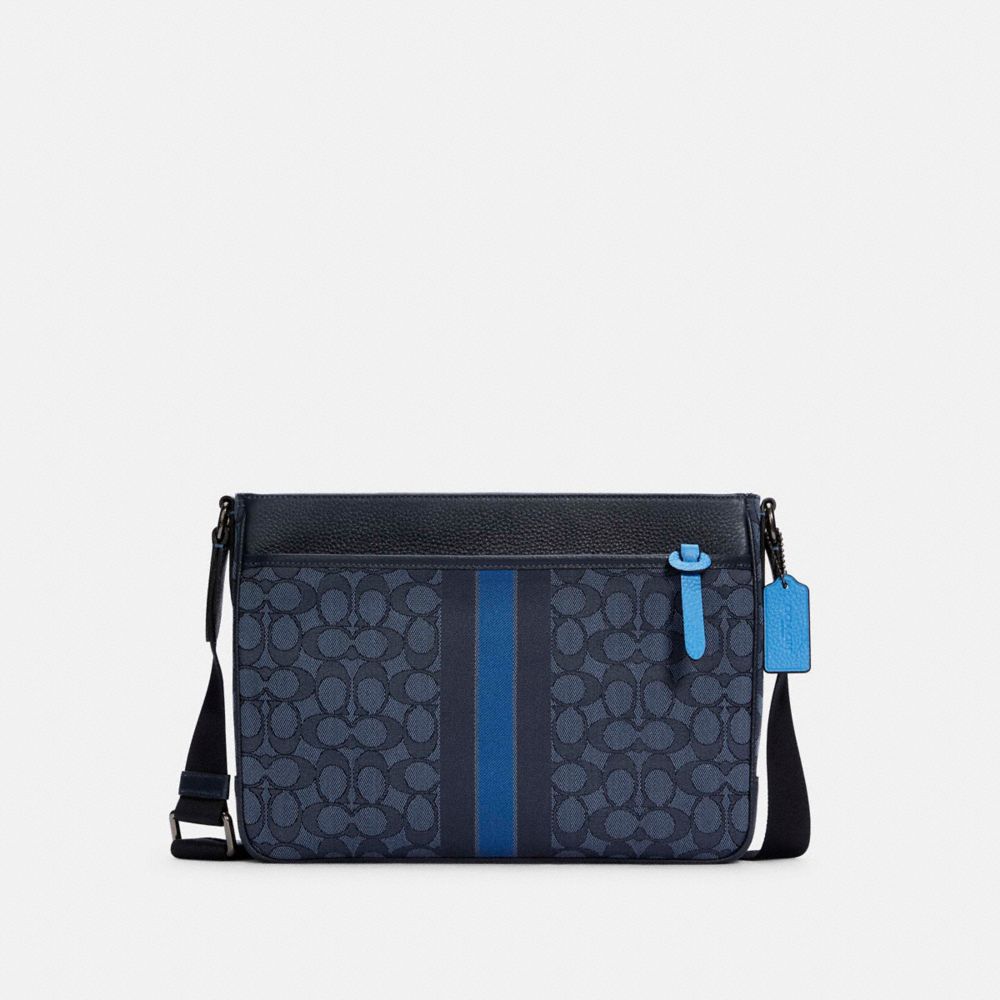 COACH® Outlet  Thompson Backpack In Signature Jacquard With Varsity Stripe