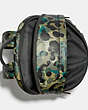 COACH®,CHARTER BACKPACK WITH CAMO PRINT,Pebble Leather,Large,Camo,Matte Black/Green/Blue,Inside View,Top View