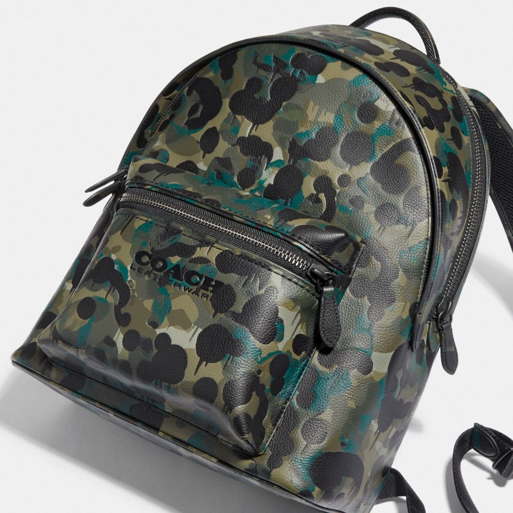 Coach camo leather backpack new arrivals